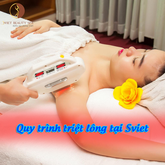 Quy trình triệt lông nách tại svietspa đảm bảo an toàn chất lượng.