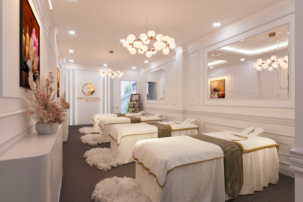 Không gian thư thái cho các mẹ và bé tại Sviet Beauty Spa sau khi bơi.
