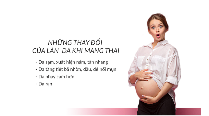 Dấu hiệu làn da thay đổi khi mang thai thường mắc phải ở chị em
